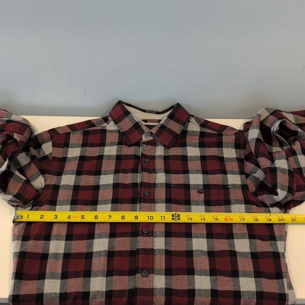 Banana Republic Men's M Slim Fit Plaid Button Down Shirt 100% Cotton